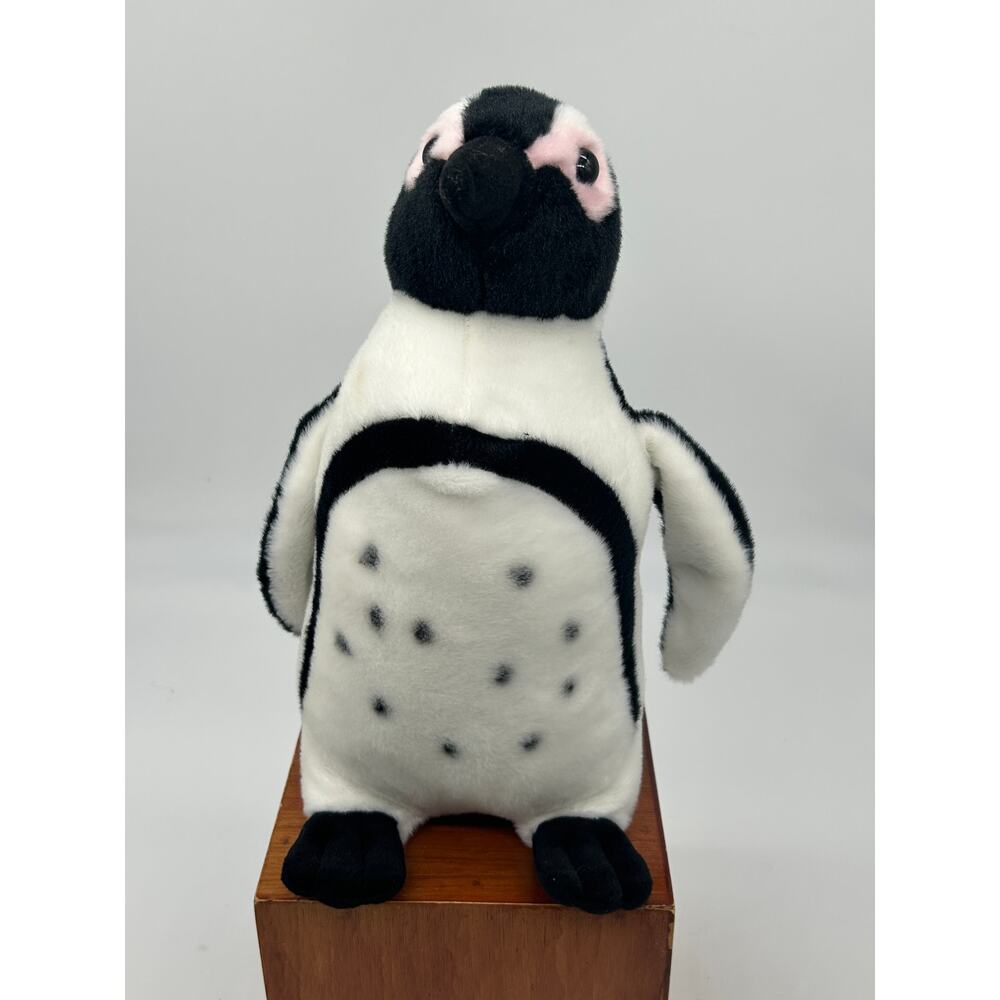 Destination Nation Life like Penguin Black white with spots plush stuffed animal